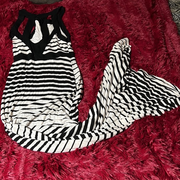 Halter style maxi dress striped size extra small - Picture 3 of 3